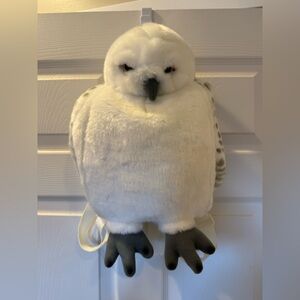 Harry Potter Hedwig Plush Zippered Backpack Universal Wizarding World, NWT
